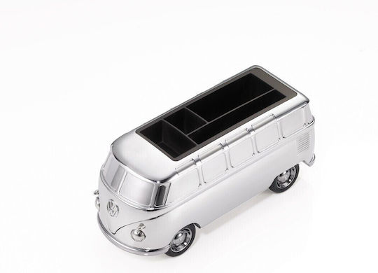Metallic Pencil Holder Forever T1 in Silver Color 1pcs 6.3x7.2x15.3cm