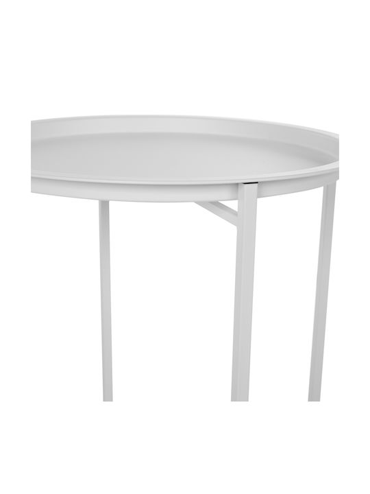 Samuel Auxiliary Outdoor Free Standing Metal Table White 46x46x52cm