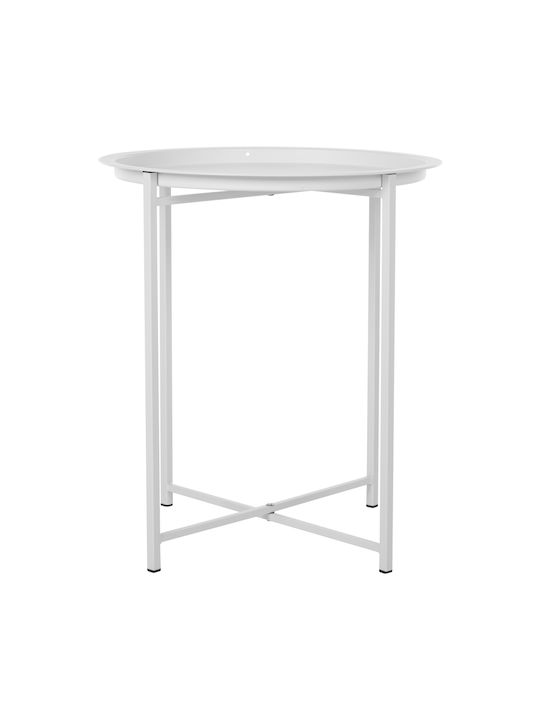 Samuel Auxiliary Outdoor Free Standing Metal Table White 46x46x52cm