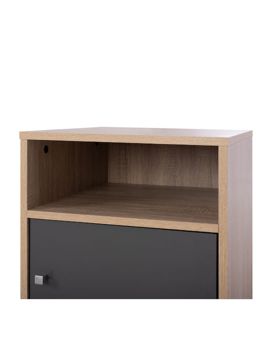 Bedside Table Malory Wooden Sonama Grey 40x40x50cm