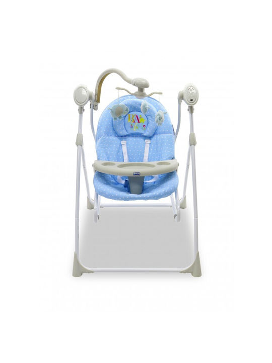 Asalvo Electric Baby Relax Swing with Music Blue for Child up to 9kg