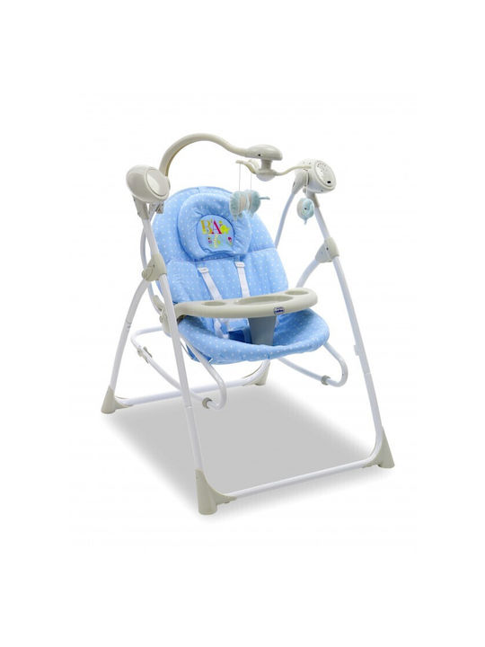 Asalvo Electric Baby Relax Swing 3 in 1 with Music Blue for Child up to 9kg