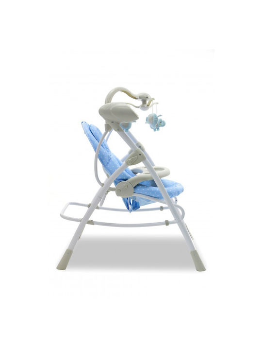 Asalvo Electric Baby Relax Swing with Music Blue for Child up to 9kg