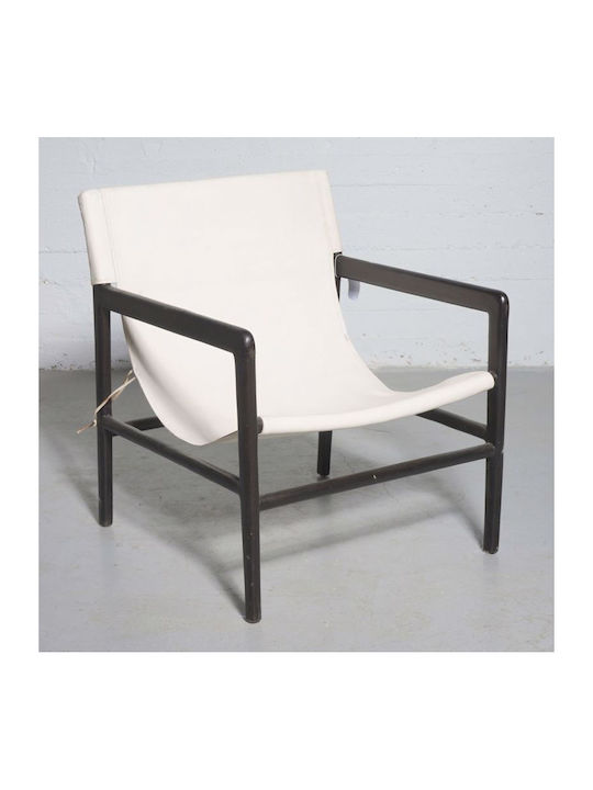 din Piele Naturală Albă 63x70x88cm