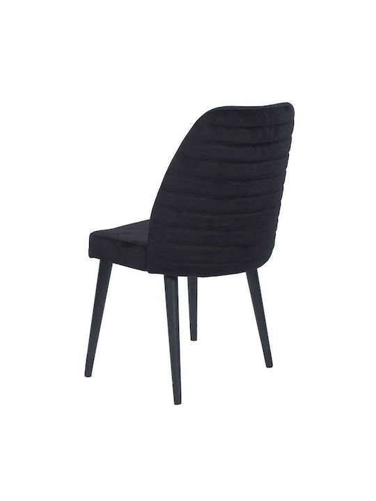 Tuktu Dining Room Velvet Chair Black 49x55x90cm