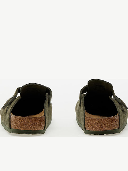 Boston Vl Men's Leather Slippers Green