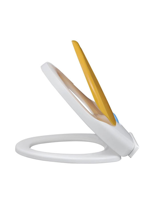 vidaXL Toilet Seat Soft Close Plastic 48.5x36.5cm White