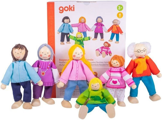 Goki Moderne Familie Set Holzpuppen für Puppenhaus