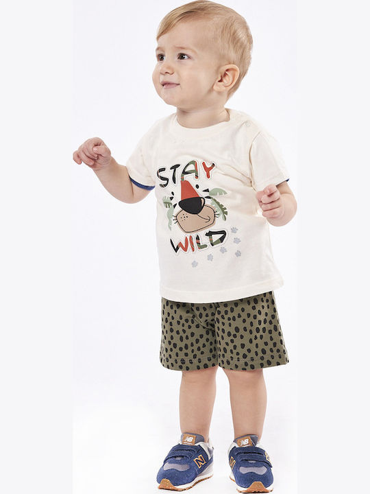 Hashtag Kids Set with Beige Shorts 2 Pieces