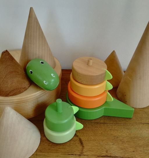 Egmont Stacking Toy Pyramid Arthur made of Wood for 18++ Months