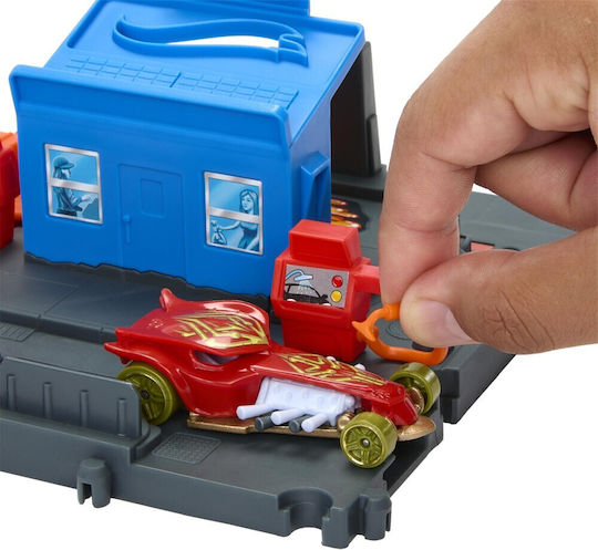 Hot Wheels City Mini Track Fuel Station Shift Scale 1:64 For Ages 4+