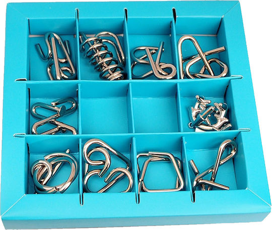 Eureka 10 Puzzles Metal Riddle Blue for 8+ Years 10-B