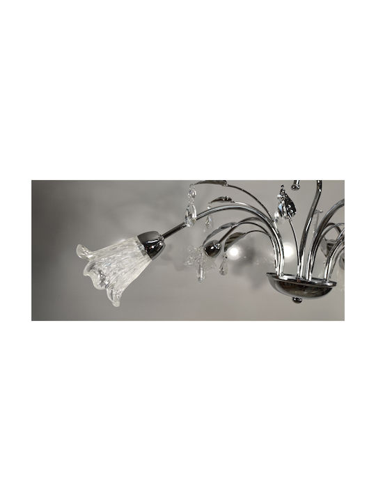 Epiplo-Fos Kronleuchter 2xE14 Ø76cm mit Kristallen Silber 0500057