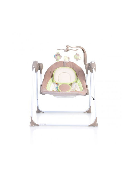 Cangaroo Electric Baby Relax Swing Swing Plus with Music Cappuccino for Child up to 9kg