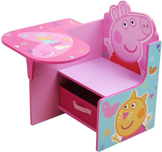 Peppa Pig Παιδικό Θρανίο από Ξύλο Ροζ