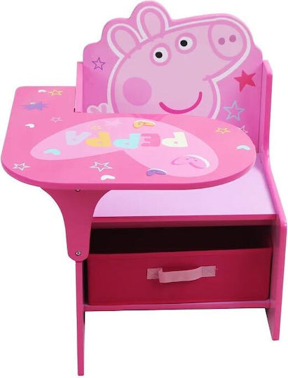 Peppa Pig Παιδικό Θρανίο από Ξύλο Ροζ