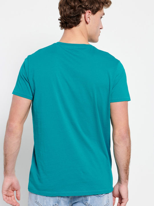 Funky Buddha Herren T-Shirt Kurzarm Emerald