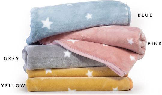 Nef-Nef Homeware Blanket Nursery Swaddling Blankets Stellar Velvet Gray 75x100cm