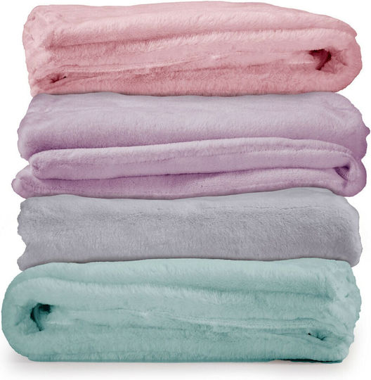 Nef-Nef Homeware Κουβέρτα Αγκαλιάς & Λίκνου Hug Fleece Λιλά 80x110εκ.