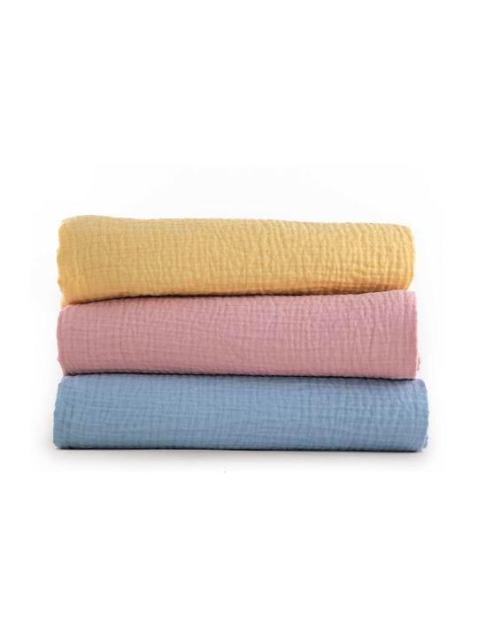 Nef-Nef Homeware Κουβέρτα Κούνιας Tenderness Βαμβακερή Κίτρινη 110x150εκ.