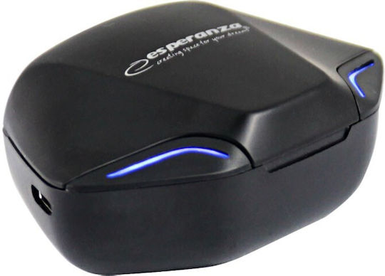 Esperanza EH231K In ear Bluetooth хендсфри Слушалки с Кутийка за Зареждане Черен