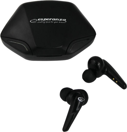 Esperanza EH231K In ear Bluetooth хендсфри Слушалки с Кутийка за Зареждане Черен