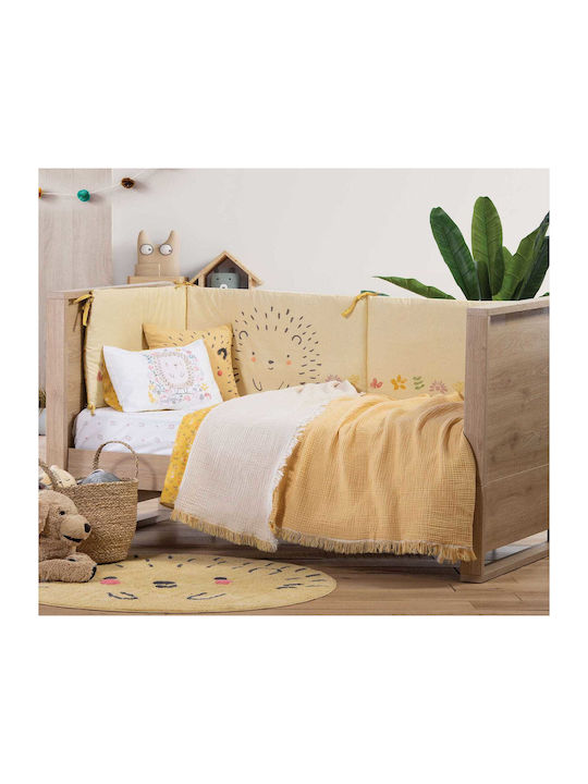 Nef-Nef Homeware Κουβέρτα Κούνιας Apollo Βαμβακερή Κίτρινη 110x150εκ.