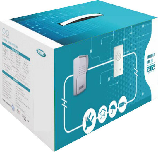 CTC Set Interfon Audio Kit Pentru 1 Apartament Argintiu Alb Argintiu