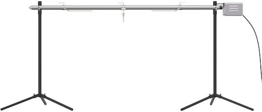 vidaXL Inox Barbecue Spit for Lamb with Motor 150cm