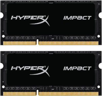 Kingston Fury Impact 8GB DDR3 RAM με 2 Modules (2x4GB) και Ταχύτητα 1600 για Laptop