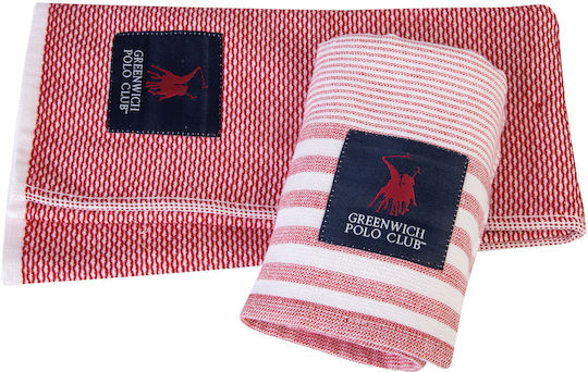 Greenwich Polo Club Kitchen Towel from 100% Cotton White Rose 60x40cm 2 Pieces Greenwich Polo Club Kitchen Towel from 100% Cotton White Rose 60x40cm 2 Pieces