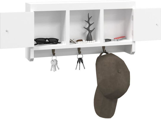 vidaXL Wand-Schlüsselanhänger Holz 3 Haken 40x8,5x20cm