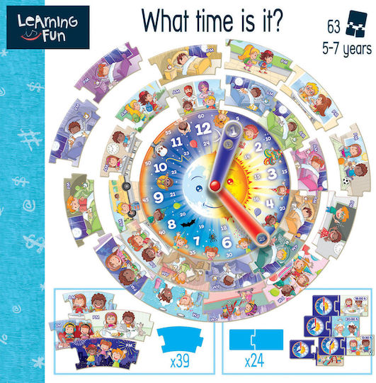 Educa What Time Is It Lernspiel zur Zeiterkennung aus Holz für 5-7 Jahre
