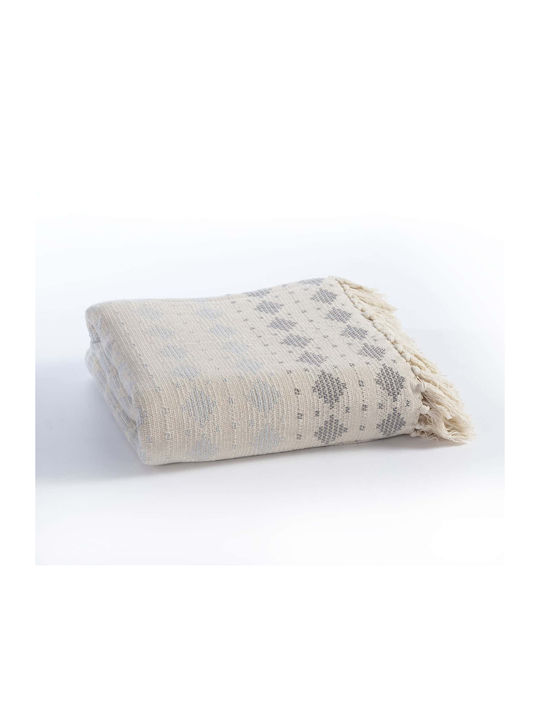 Nef-Nef Homeware Carpio Ριχτάρι Διθέσιου Καναπέ Ζακάρ 180x250εκ. Cold Grey