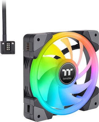 Thermaltake Swafan EX12 Set Ventilator Carcasă 120mm cu Iluminare RGB și Conexiune 9 pini 3buc