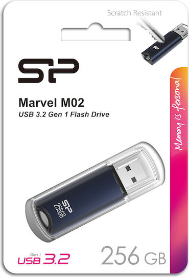 Silicon Power Marvel M02 256GB USB 3.2 Stick Blau