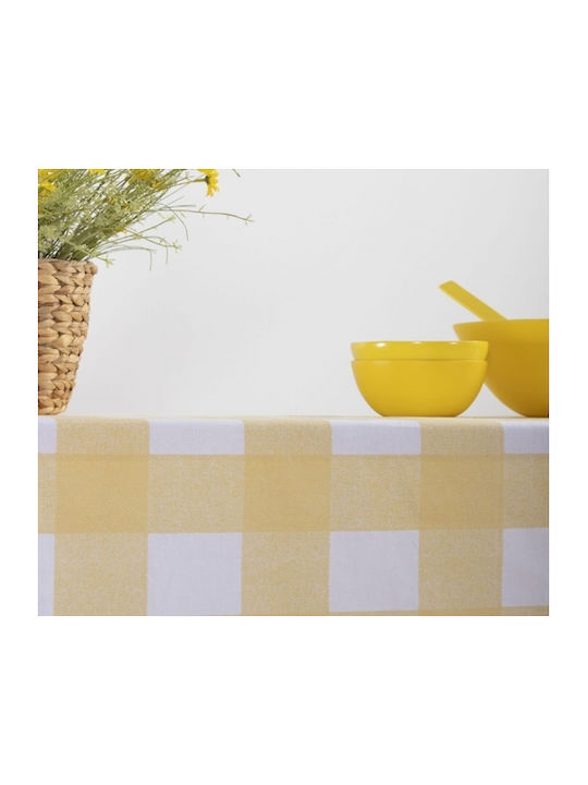 Nef-Nef Homeware Τραπεζομάντηλο Βαμβακερό Αλέκιαστο Henry Yellow 140x180εκ.