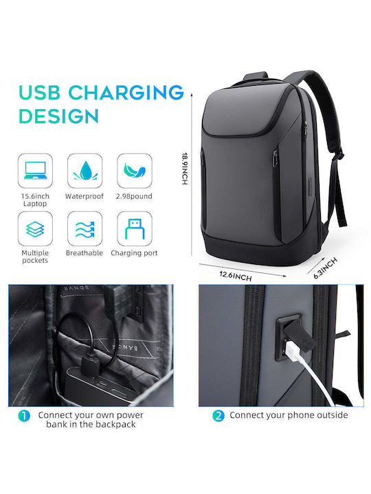 Bange 2517 Waterproof Backpack Backpack for 15.6" Laptop Gray