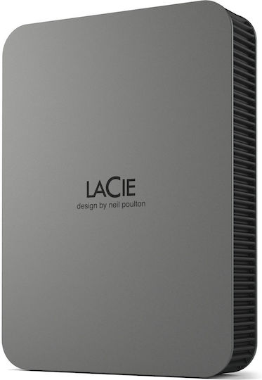 Lacie Mobile Drive USB-C Εξωτερικός HDD 5TB 3.5" Space Grey