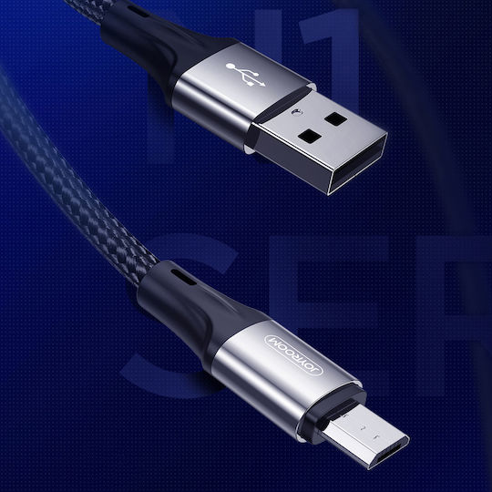 Joyroom S-1030N1 Braided USB 2.0 to micro USB Cable Μαύρο 1m