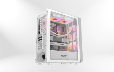 Darkflash DK360 Gaming Midi Tower Computer Case with Window Panel White