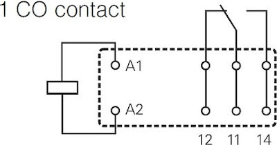 Schrack Mini 1P 12V DC 16A RT314012 Relay 01.077.0067