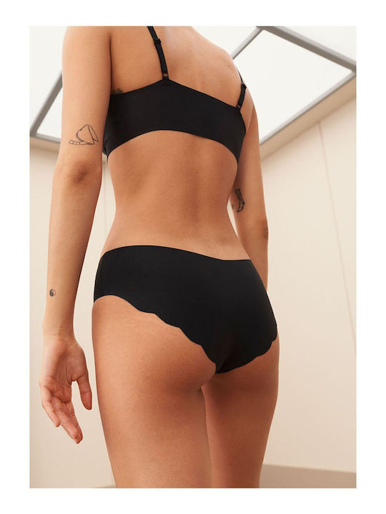 Γυναικεία String 2Pack χωρίς Ραφές Μαύρο