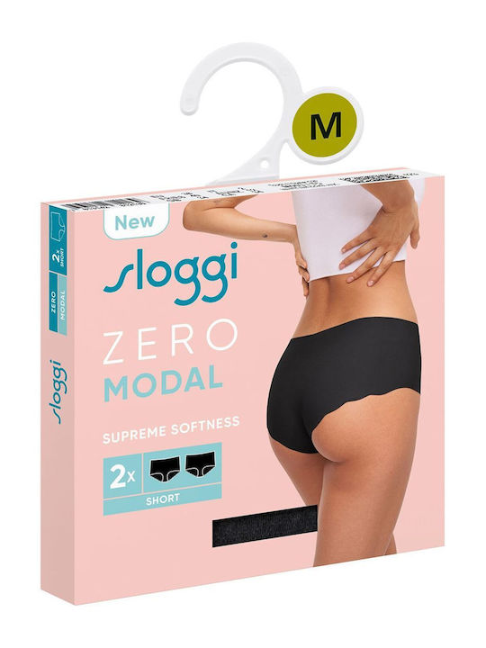 Zero Modal 2.0 Γυναικεία Boxer 2Pack χωρίς Ραφές Μαύρο