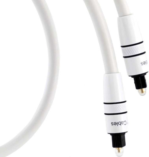 Atlas Cables Element Optical Optisches Audiokabel TOS männlich - TOS männlich Weiß 1m (10946-1)