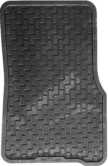 Set of Front and Rear Mats 3pcs Tray Type for Mercedes-Benz ML 1997-2005 Black