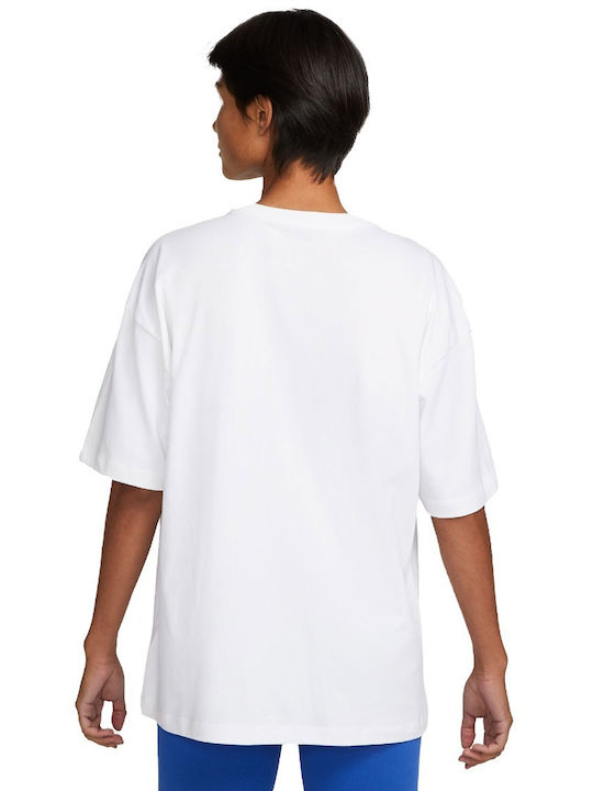 Nike Damen Sport Oversized T-Shirt Weiß