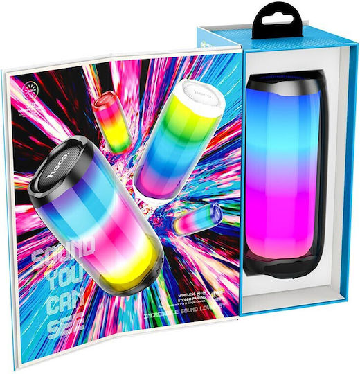 Hoco Pulsating Ηχείο Bluetooth 10W με Ραδιόφωνο και Διάρκεια Μπαταρίας έως 4 ώρες Μαύρο