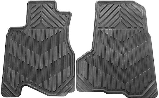 Set of Front and Rear Mats 4pcs Tray Type for Honda CR-V 2003-2007 Black