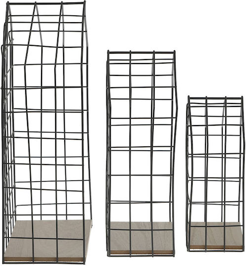 Rafturi House Negre (3 Bucăți) 22.5x11x33.7 cm